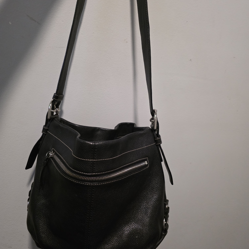 Coach Black Pebble Shoulder Bag